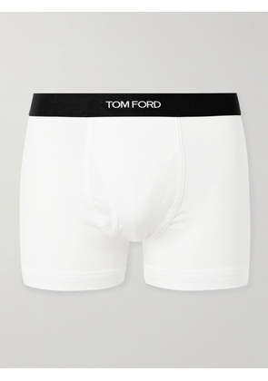 TOM FORD - Stretch-Cotton and Modal-Blend Boxer Briefs - Men - White - M
