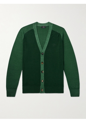 Etro - Logo-Embroidered Wool Cardigan - Men - Green - S