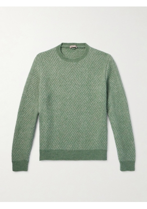 Herno - Herringbone Alpaca Sweater - Men - Green - IT 46