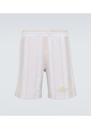 Givenchy G Plage striped cotton-blend terry Bermuda shorts