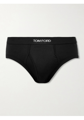 TOM FORD - Stretch-Cotton and Modal-Blend Briefs - Men - Black - S