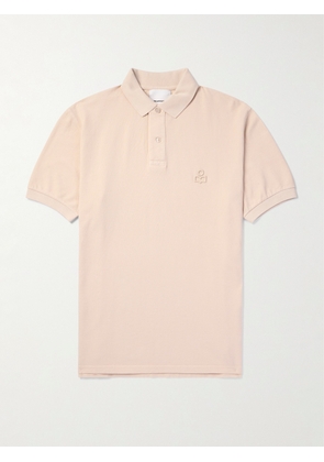 Marant - Afko Logo-Embroidered Cotton-Piqué Polo Shirt - Men - Neutrals - XS