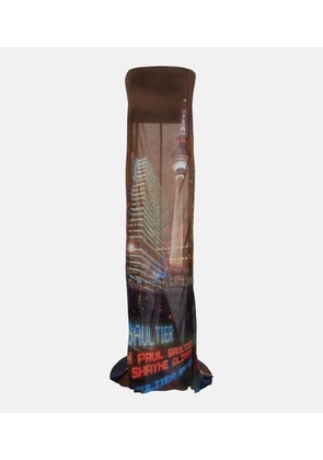 Jean Paul Gaultier x Shayne Oliver printed tulle gown