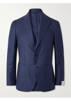 Caruso - Slim-Fit Wool-Flannel Suit Jacket - Men - Blue - IT 46