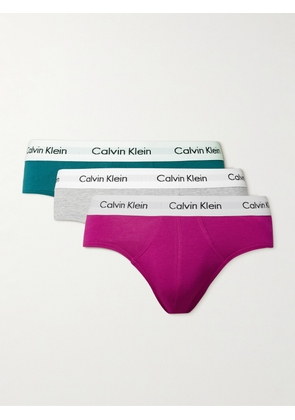 Calvin Klein Underwear - Three-Pack Stretch-Cotton Briefs - Men - Pink - S