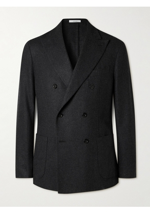 Boglioli - Double-Breasted Wool-Flannel Suit Jacket - Men - Gray - IT 46