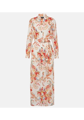 Etro Floral cotton and silk shirt dress