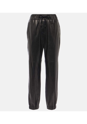 Brunello Cucinelli Leather straight pants