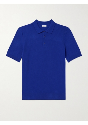 Sunspel - Ribbed Cotton Polo Shirt - Men - Blue - S