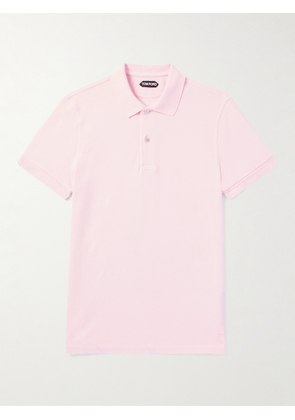 TOM FORD - Slim-Fit Garment-Dyed Cotton-Piqué Polo Shirt - Men - Pink - IT 44
