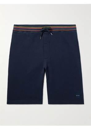Paul Smith - Logo-Appliquèd Striped Cotton-Jersey Shorts - Men - Blue - S