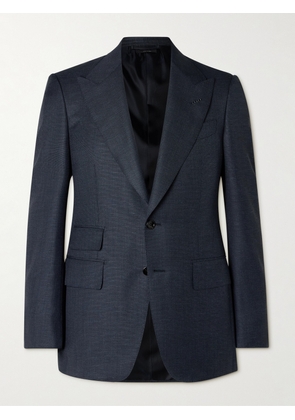 TOM FORD Atticus Slim Fit Herringbone Wool Silk and Linen Blend Blazer Men Gray IT 46 MILANSTYLE.COM