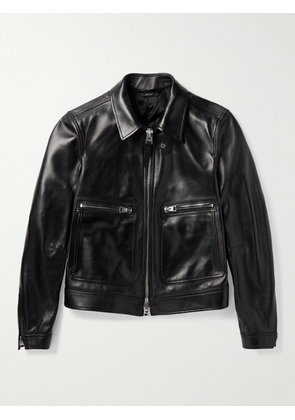 TOM FORD - Leather Jacket - Men - Black - IT 46