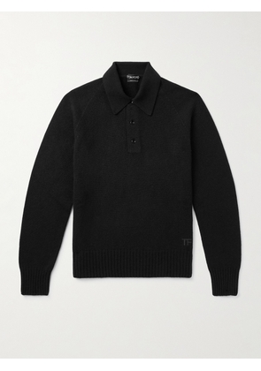 TOM FORD - Brushed-Cashmere Polo Shirt - Men - Black - IT 44