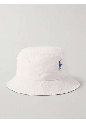 Polo Ralph Lauren - Loft Logo-Embroidered Cotton-Twill Bucket Hat - Men - White - S/M