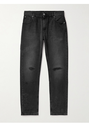 Balmain - Straight-Leg Distressed Jeans - Men - Black - UK/US 28