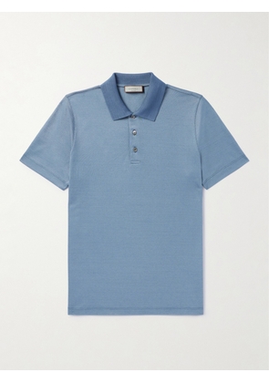 Canali - Cotton-Piqué Polo Shirt - Men - Blue - IT 46