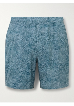 Lululemon - Pace Breaker 7&quot; Straight-Leg Mesh-Trimmed Printed Recycled-Swift&trade; Shorts - Men - Blue - S
