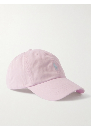 Polo Ralph Lauren - Logo-Embroidered Cotton-Twill Baseball Cap - Men - Pink