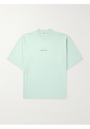 Marni - Logo-Print Cotton-Jersey T-Shirt - Men - Green - IT 44