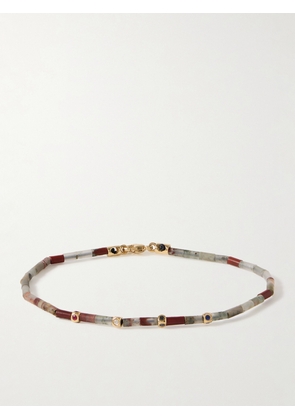 Luis Morais - Gold Multi-Stone Beaded Bracelet - Men - Red
