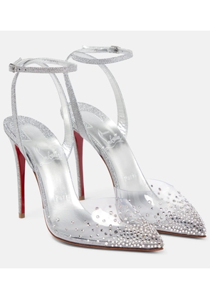 Christian Louboutin Spikaqueen embellished PVC pumps