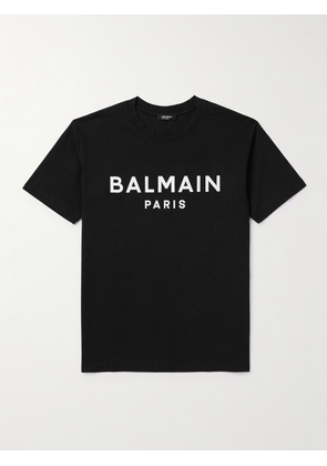 Balmain - Logo-Print Cotton-Jersey T-Shirt - Men - Black - XS