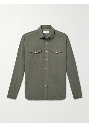 Lardini - Cotton-Corduroy Western Shirt - Men - Green - S