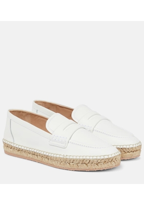 Gianvito Rossi Lido leather espadrille loafers