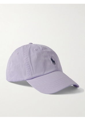 Polo Ralph Lauren - Logo-Embroidered Cotton-Twill Baseball Cap - Men - Purple