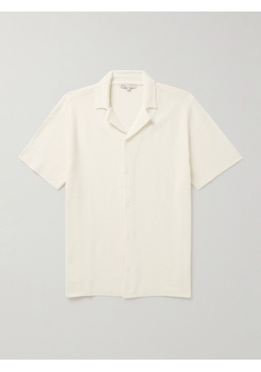 Onia - Camp-Collar Cotton-Blend Shirt - Men - Neutrals - S