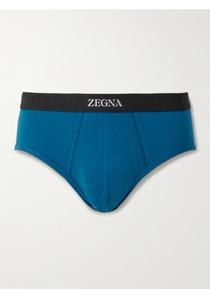 Zegna - Stretch-Cotton Briefs - Men - Blue - S