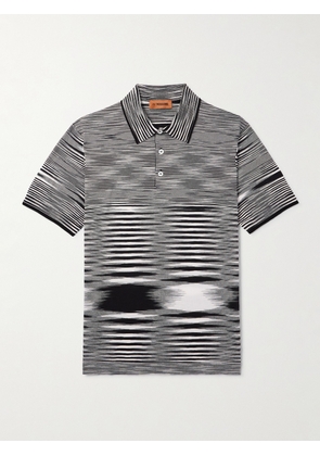 Missoni - Slim-Fit Space-Dyed Cotton-Jersey Polo Shirt - Men - Black - IT 46