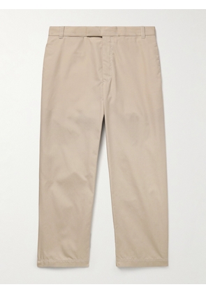Thom Browne - Straight-Leg Cropped Typewriter Cloth Trousers - Men - Neutrals - 0
