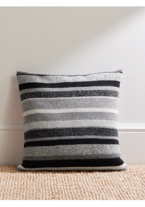 The Elder Statesman - Striped Cashmere Pillow - Men - Gray