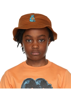 Brain Dead SSENSE Exclusive Kids Orange Bear Brain Bucket Hat