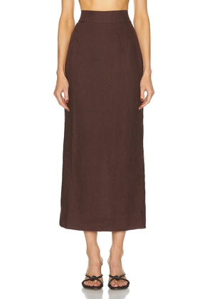 Posse Emma Pencil Skirt in Chocolate - Chocolate. Size L (also in XS).