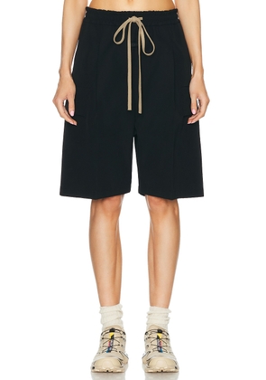 Fear of God Wool Cotton Cargo Short in Black - Black. Size S (also in XL).
