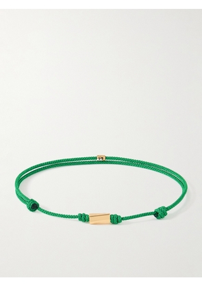 Luis Morais - Twisted Large Gold and Cord Bracelet - Men - Green