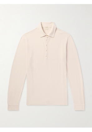 Massimo Alba - Ischia Cotton and Cashmere-Blend Jersey Polo Shirt - Men - Neutrals - S