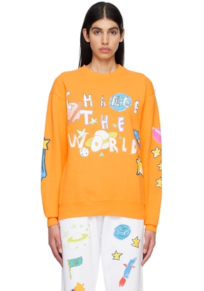 Kids Worldwide Orange 'Change The World' Sweatshirt