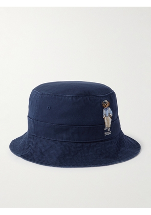 Polo Ralph Lauren - Logo-Embroidered Cotton-Twill Bucket Hat - Men - Blue - S/M