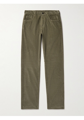 Canali - Slim-Fit Straight-Leg Stretch-Cotton and Modal-Blend Corduroy Trousers - Men - Green - IT 46