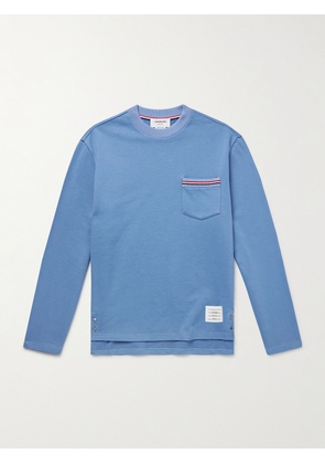 Thom Browne - Oversized Striped Cotton T-Shirt - Men - Blue - 0