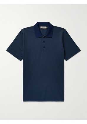 Canali - Slim-Fit Cotton-Piqué Polo Shirt - Men - Blue - IT 46