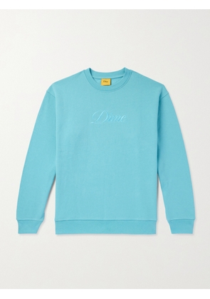 DIME - Cursive Logo-Embroidered Cotton-Jersey Sweatshirt - Men - Blue - S