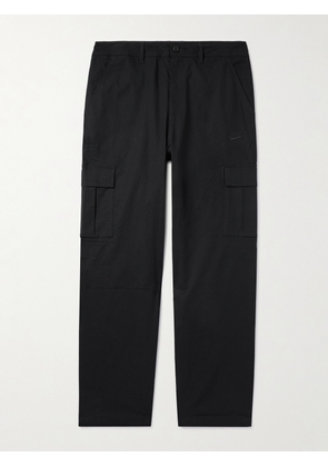 Nike - Club Straight-Leg Logo-Embroidered Cotton-Blend Ripstop Cargo Trousers - Men - Black - 30W 32L