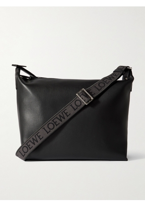 LOEWE - Cubi Leather Messenger Bag - Men - Black