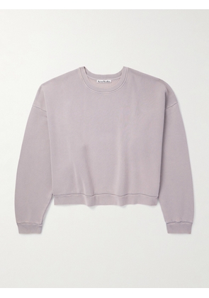 Acne Studios - Fester Garment-Dyed Cotton-Jersey Sweatshirt - Men - Gray - XS