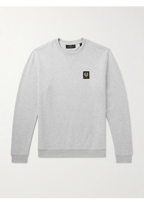 Belstaff - Logo-Appliquéd Garment-Dyed Cotton-Jersey Sweatshirt - Men - Gray - S